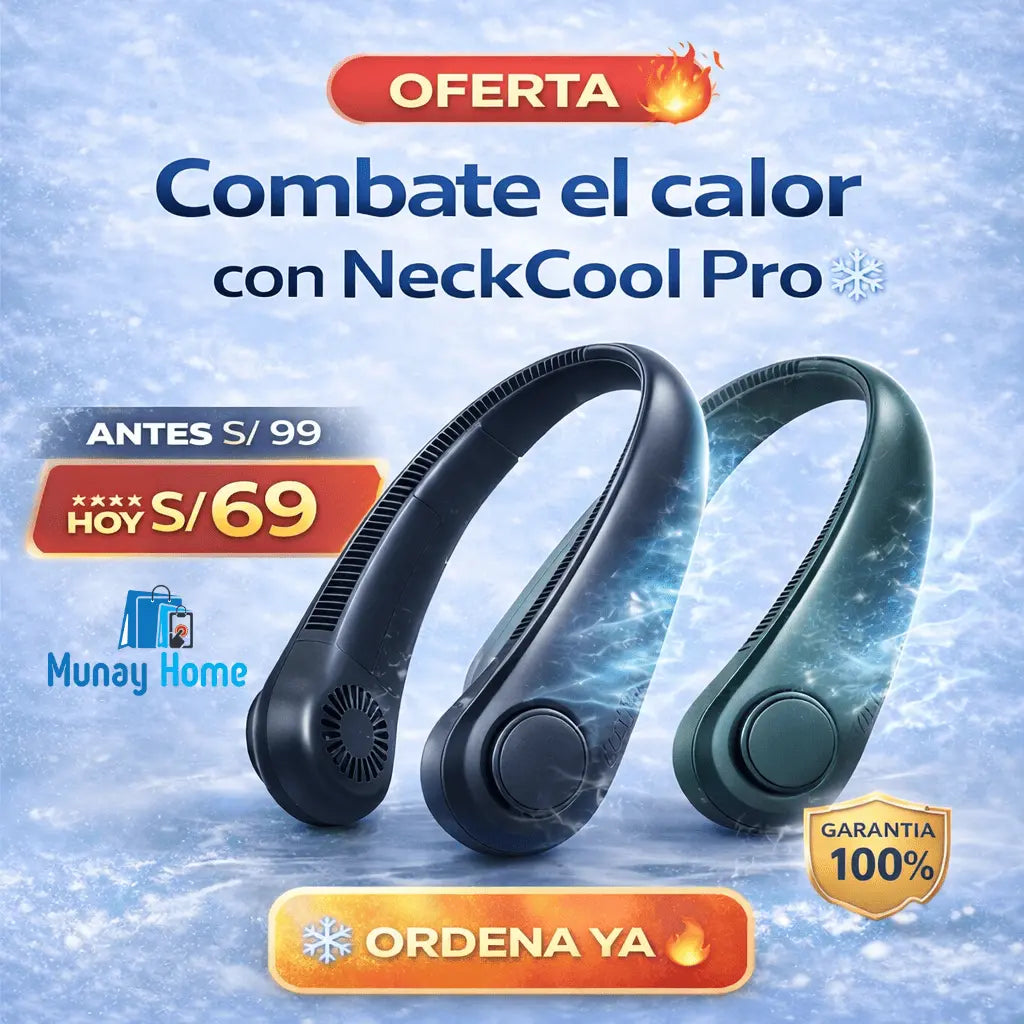 ❄️ NeckCool Pro – Ventilador de Cuello Portátil ❄️ - 👉 Si el calor no te deja ni respirar… esta es la solución. 😮‍💨🔥