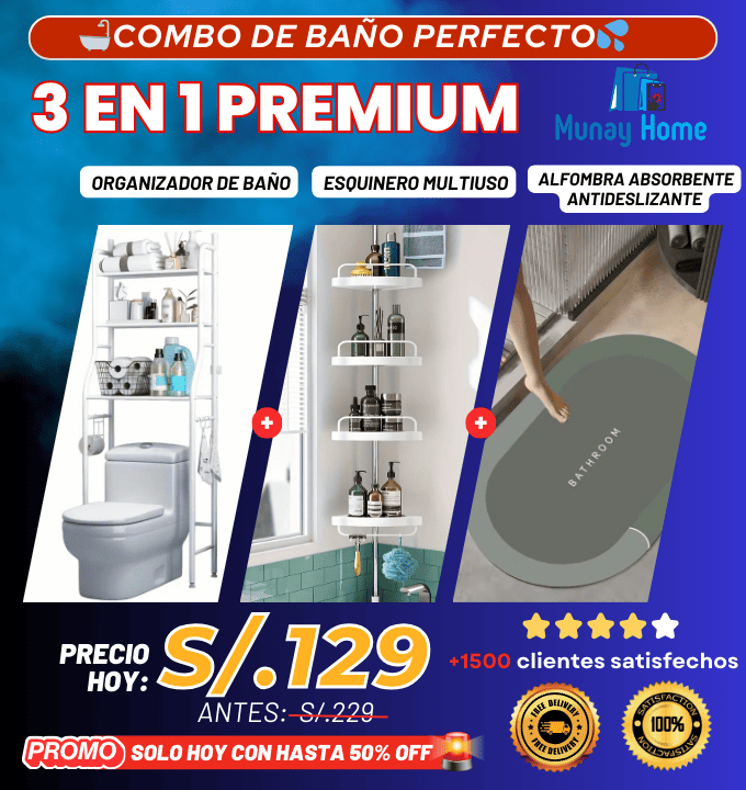 🔥COMBO PARA BAÑO PERFECTO 3 EN 1 PREMIUM | OFERTA EXCLUSIVA🚨🔥